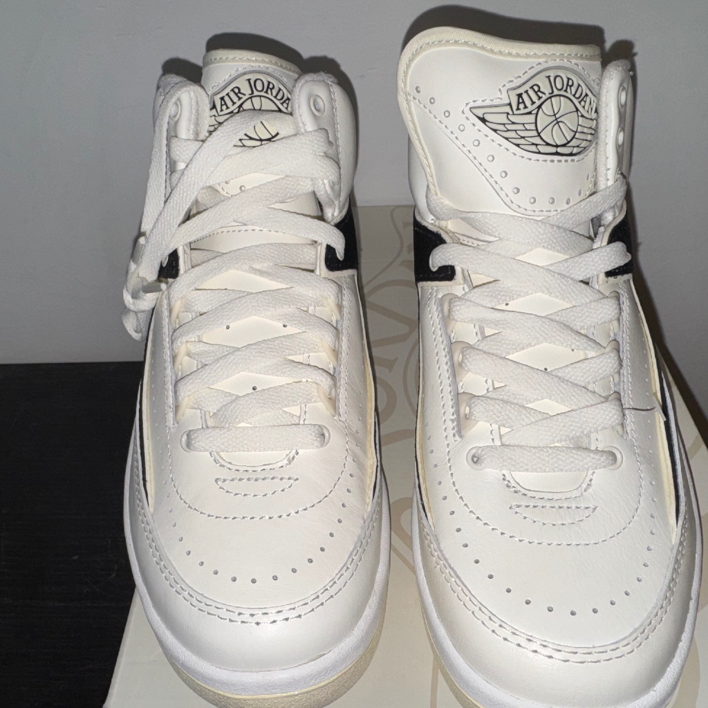 Size 6 - Air Jordan 2 Retro Sail Black Womens New